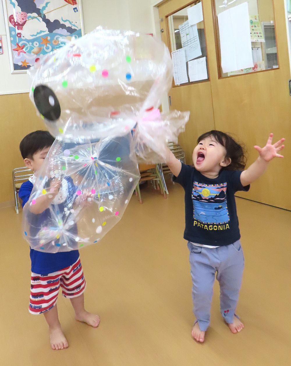 空気を入れて出来上がり✨
あした、てんきにしておくれ~
ポーン♪