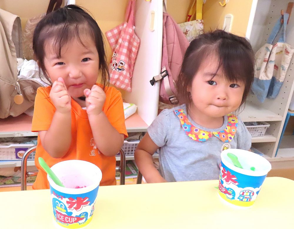 「つめた~い!
でも、おいしい💕 おかわり♪」