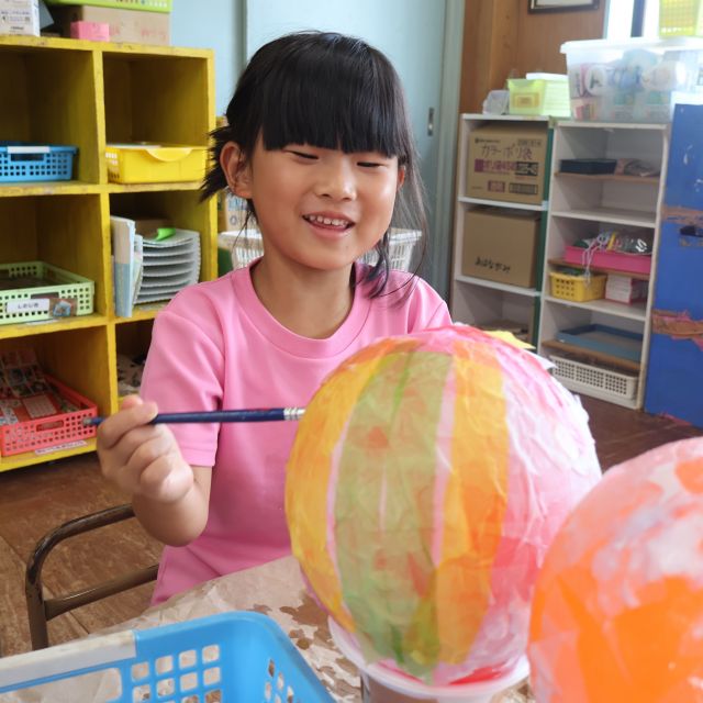 お泊まり保育にむけて 〜風鈴作り〜 ＊５歳児＊　