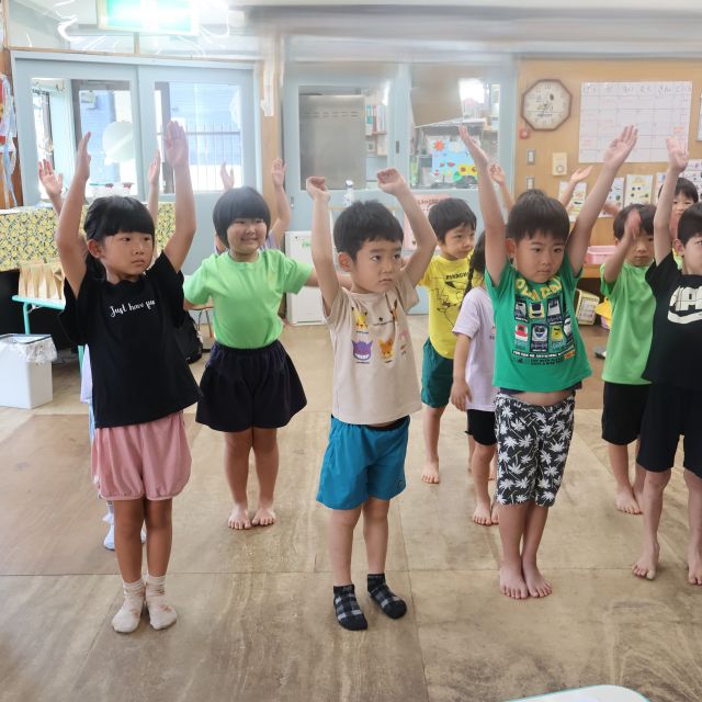 お泊まり保育　～2日目の朝〜　＊５歳児＊