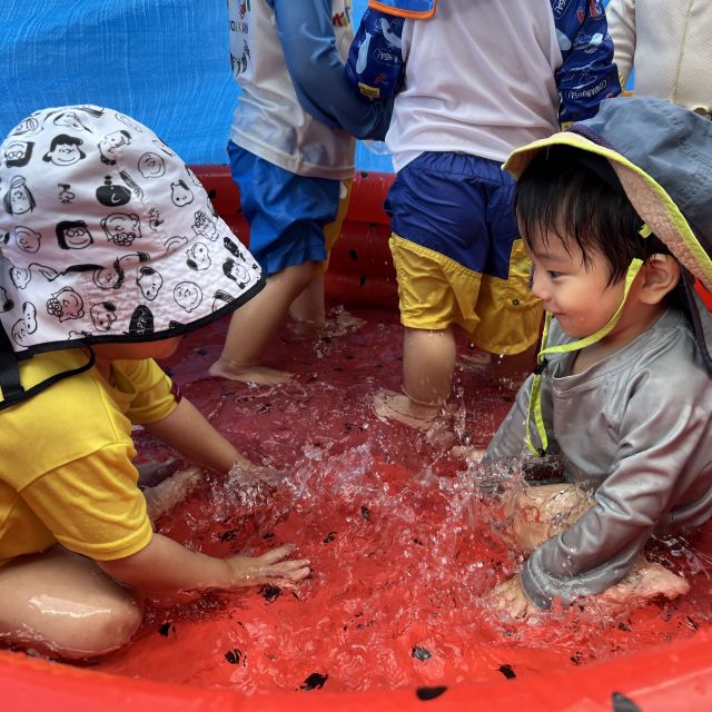 プール遊び　～1歳児　ヒヨコ組～
