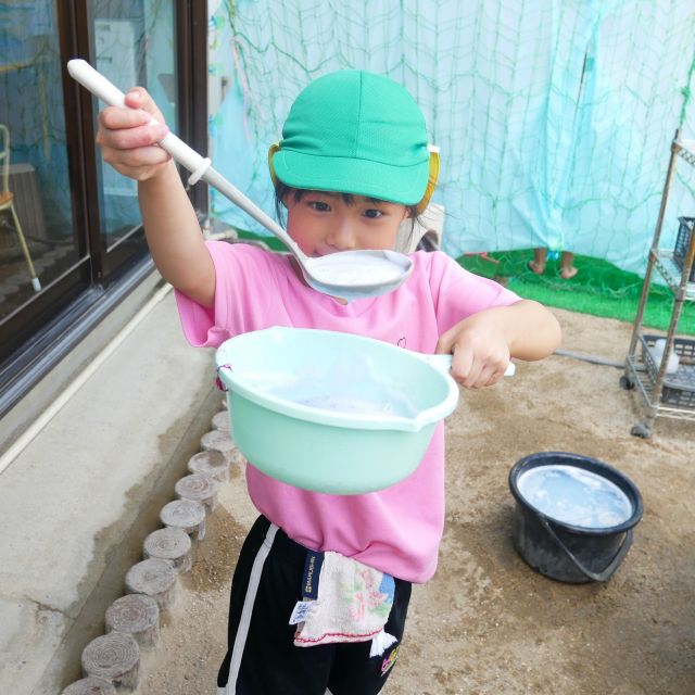 ＊　泡遊び①　＊　５歳児