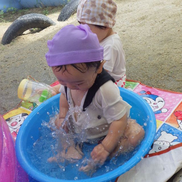 ＊　0歳児　プール楽しかったね　＊