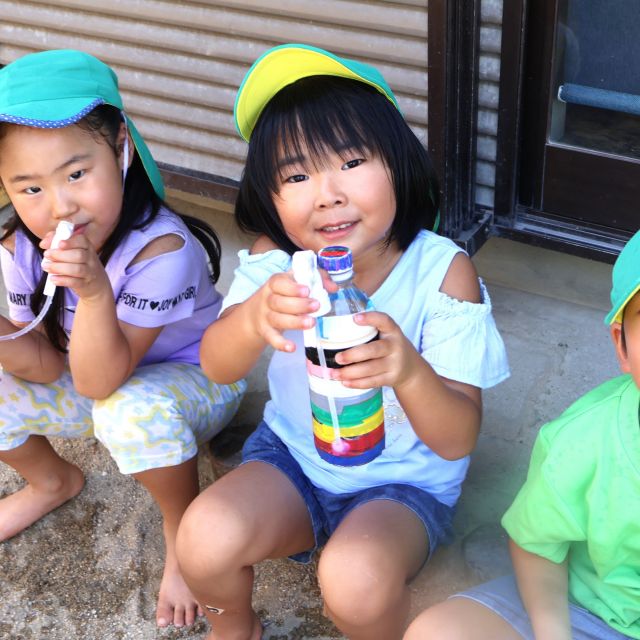 ＊　５歳児　水鉄砲対決②　＊