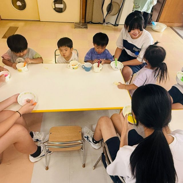 かき氷たべたよ🍧 　～2歳児　 クマ組～