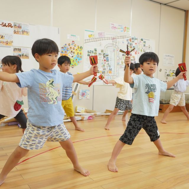 ＊　5歳児　ソーラン節に挑戦！②　＊