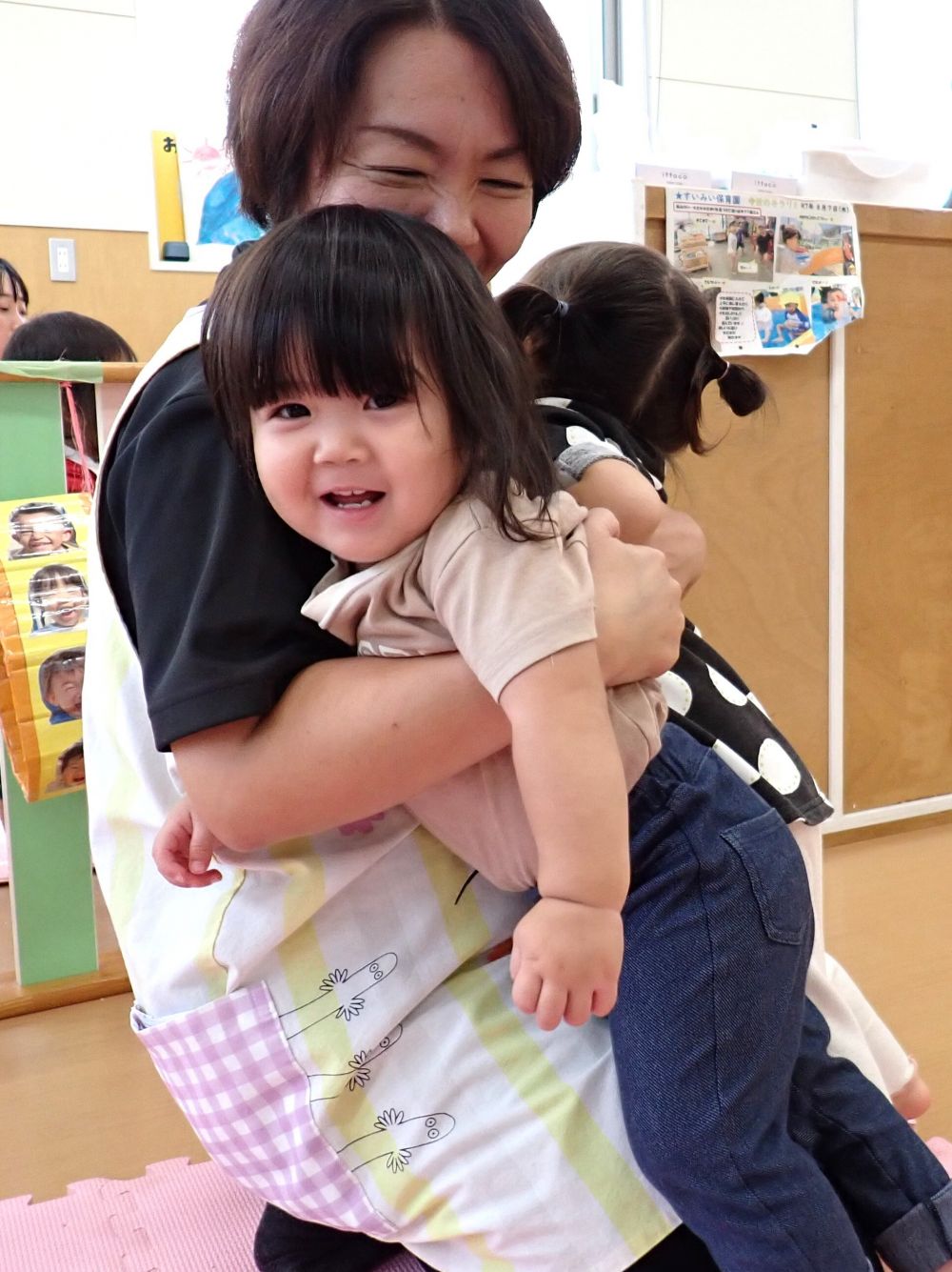 最後は、”かけっこ”
　ゴールに向かって走ってね💗

どれも保育園で楽しんでいる大好きな遊びです✨