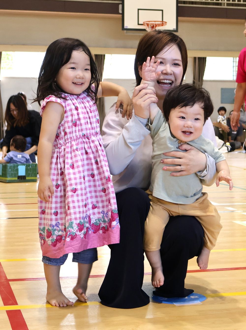 楽しい運動会の始まりです💗

お名前呼ばれて元気に
　「はい♪」