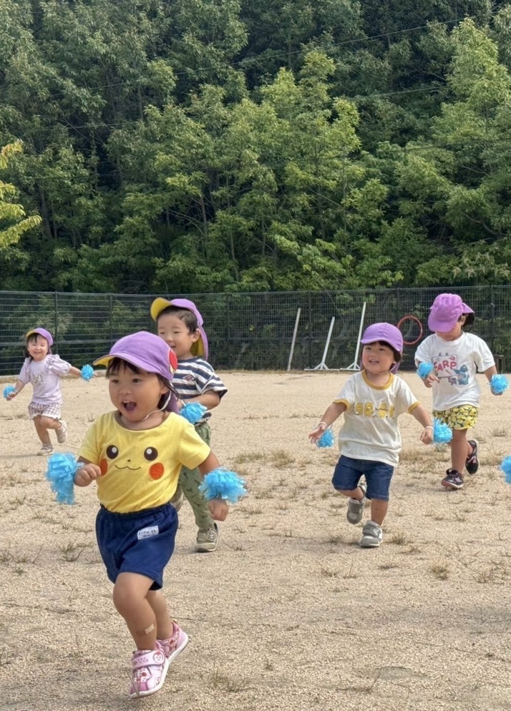 「よーいドン！」の、掛け声で、
ゴールに向かって走ります🏃‍♂️

