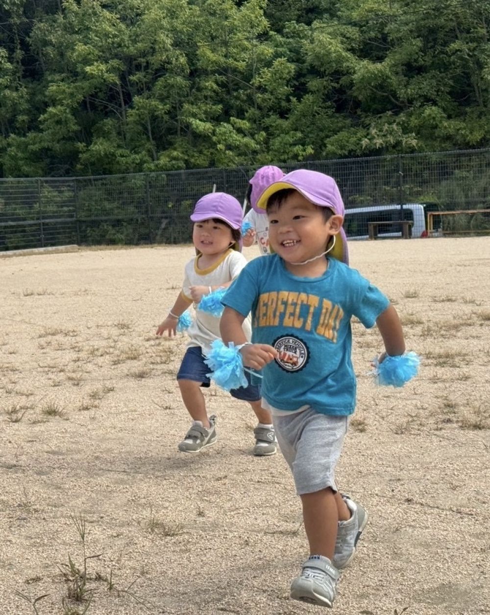 ゴールには、先生が待ってるよ♥️
一生懸命走って来てね～！！