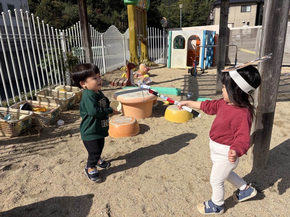 優しい鬼神さんが友だちに・・・
お互いにこにこでした♡
