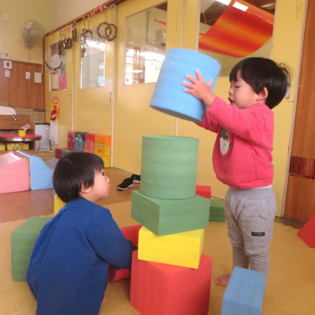＊　１歳児　ソフトブロック　＊