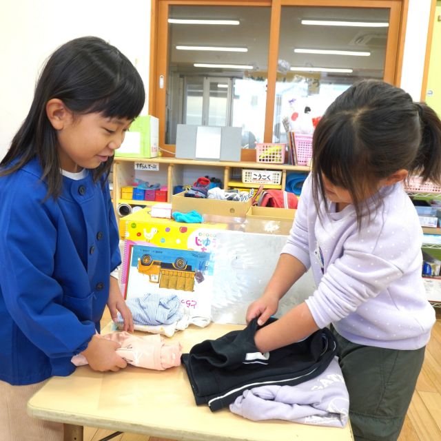 ＊　５歳児　大掃除①　＊