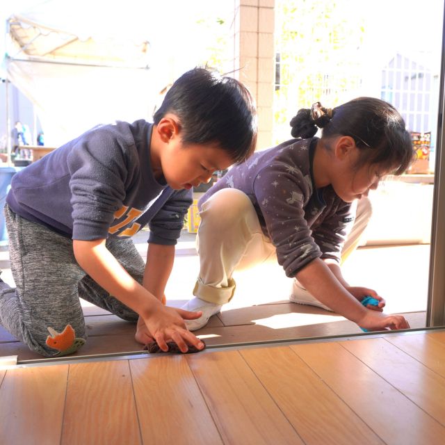 ＊　５歳児　大掃除②　＊