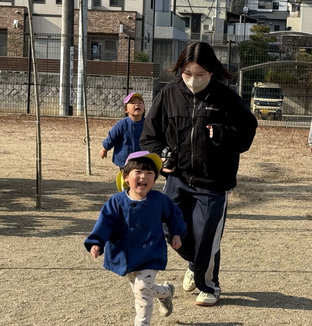 門田保育園の先生が、
「まてまてー！」って、
追いかけっこしてくれたよ☺️

