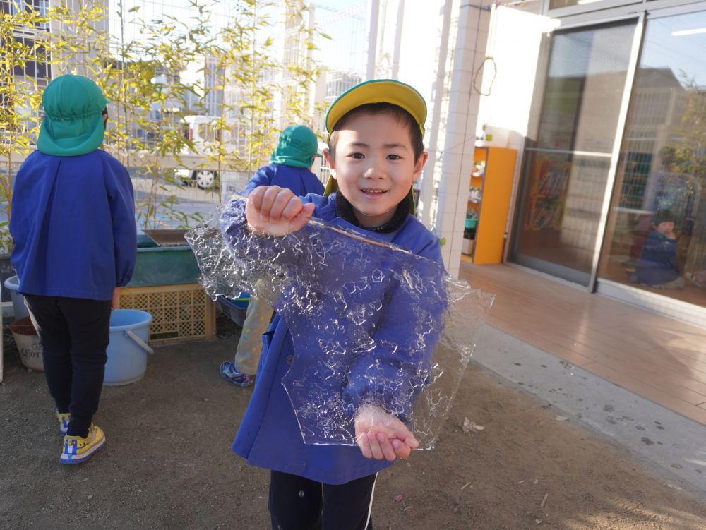 「みてー大きい！！」
「なんか模様ができとるみたい♡」