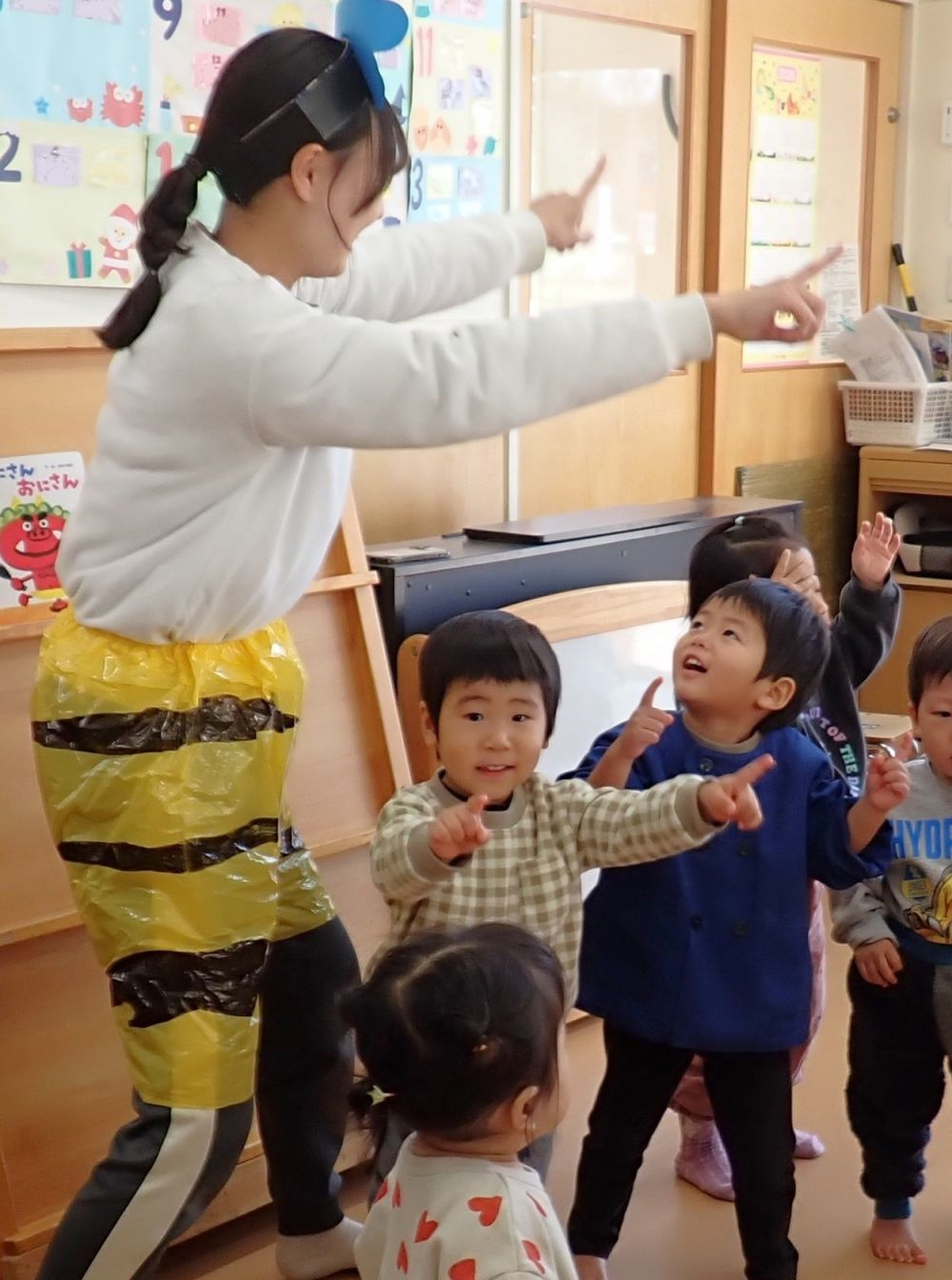 オニさんと一緒に踊ったよ！
　♪おにはそと
　　　ふくはうち～♪