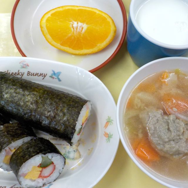 ＊　今日の献立　（あいはうす・すいみい・門田認定こども園）　＊