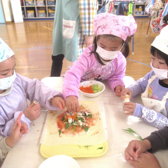 ＊　3歳児　クッキング②　(ゆめはうす認定こども園)　＊