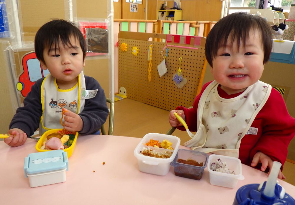 お友だちと仲良く食べたよ💗

美味しいお弁当
　ありがとうございました😋