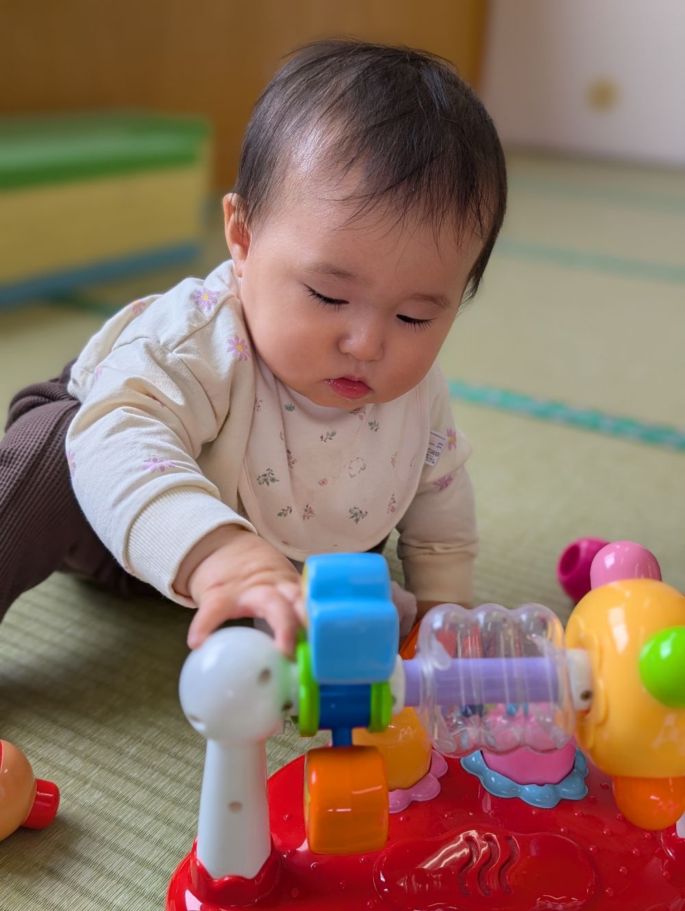 Hちゃんは早速、好きなおもちゃを見つけて
クルクル回していましたよ💓

好きな事や楽しい事をいっぱい見つけて
一緒に楽しんでいこうね😊