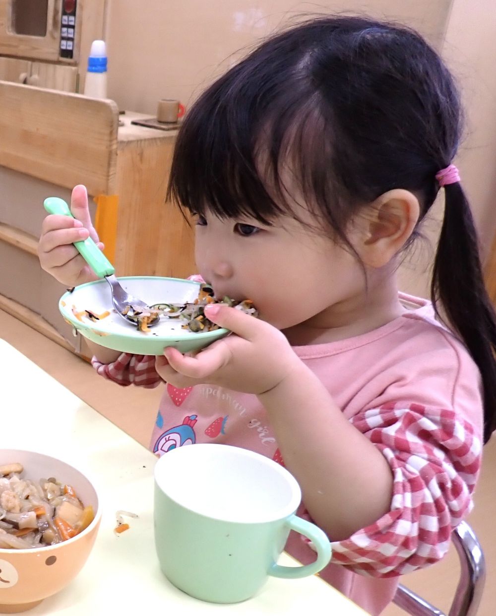 🐻野菜が大好き💗
いつもあっという間に食べて、
お皿はピカピカです✨
