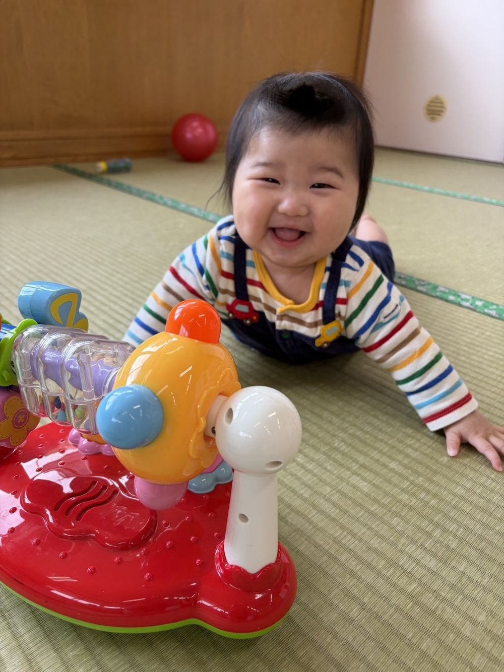 今日からウサギ組さんに
新しいお友だちが入園しました💕

お気に入りのおもちゃを見つけてご機嫌なRくん♪
