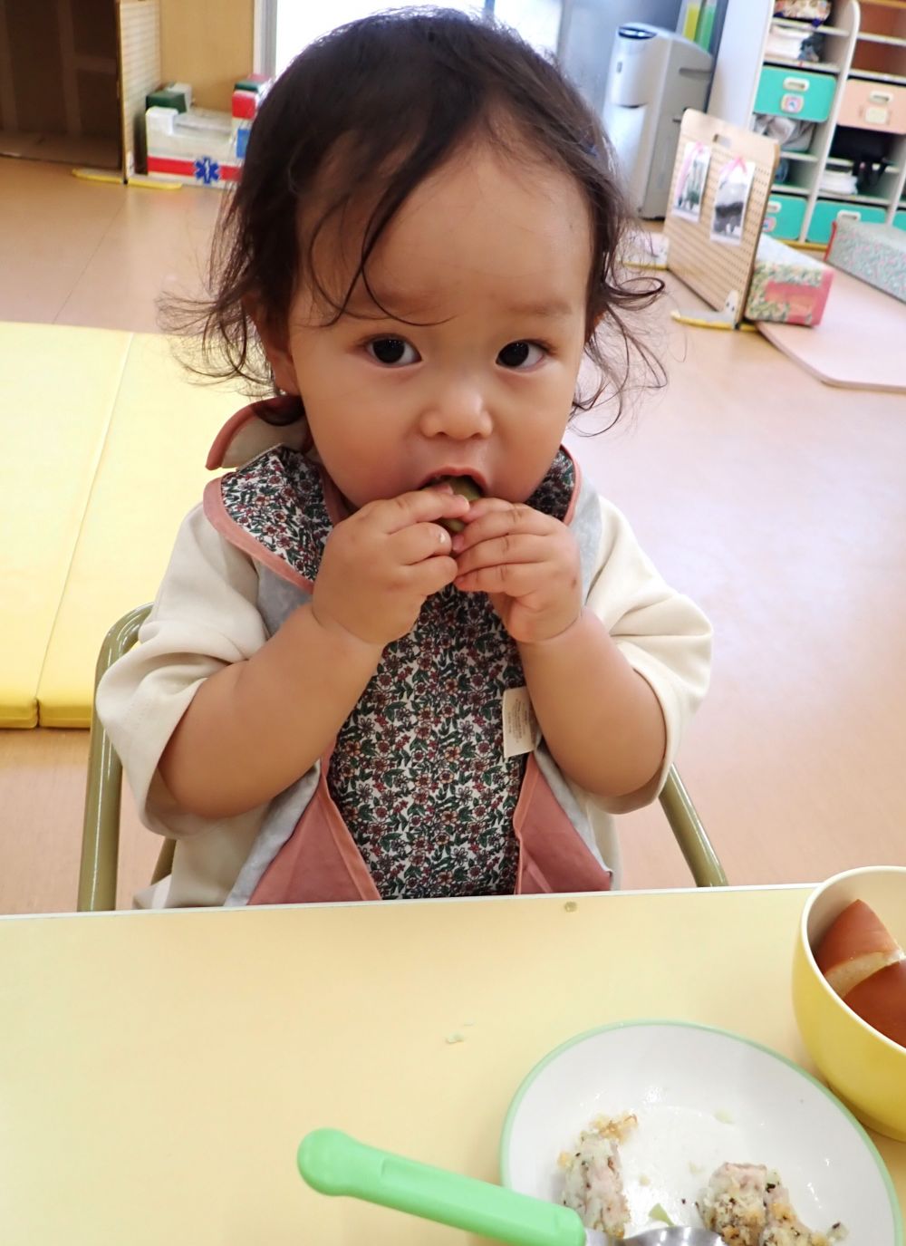 給食でおいしくいただきました😋