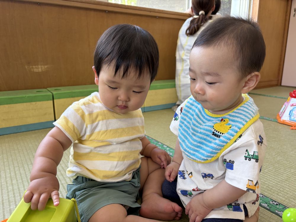 お友達にも興味津々で
近づく姿もみられました。

これからたくさん遊ぼうね😆