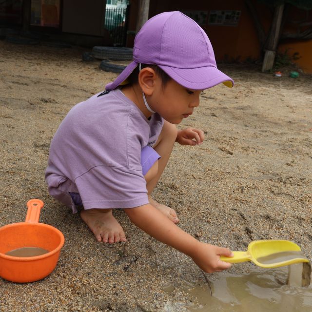雨が降った翌日のお楽しみ☆　3歳児