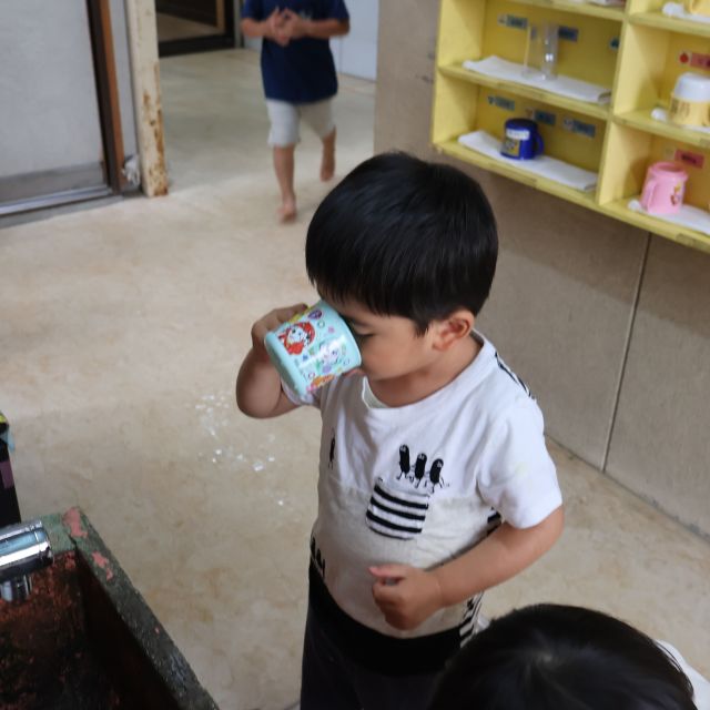 ブクブクうがいで虫バイキンをやっつけろ！　＊３歳児＊