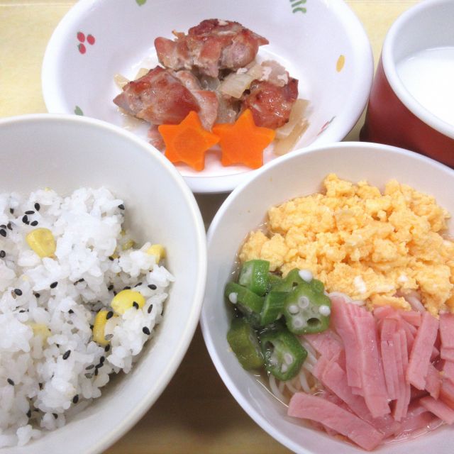 ＊　今日の献立(七夕行事食)　＊