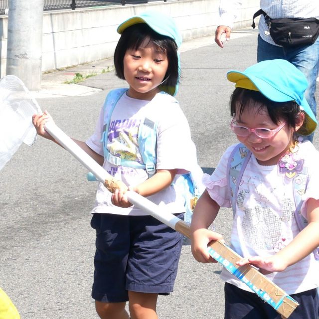 ＊　５歳児　セミとり①　＊