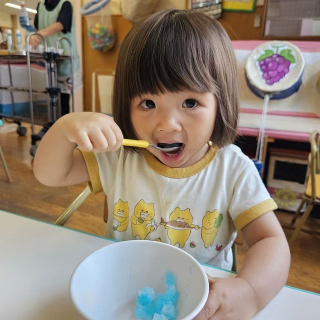 かき氷🧊🍧   ～1歳児　 ヒヨコ組～