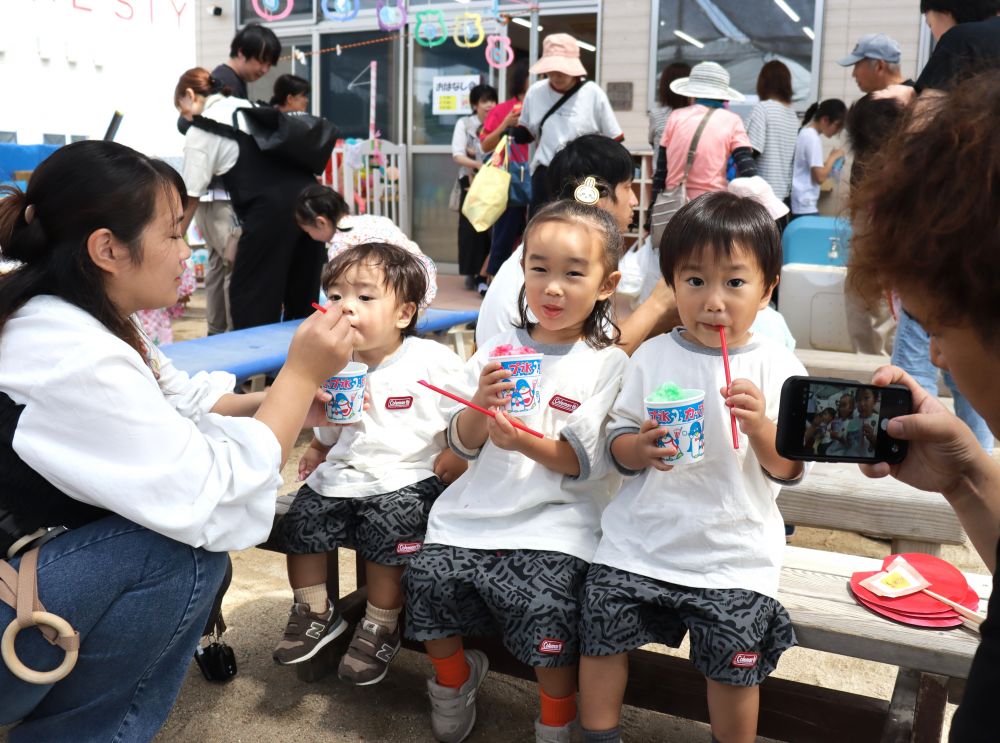 園庭開放で来てくれたお友だちも、