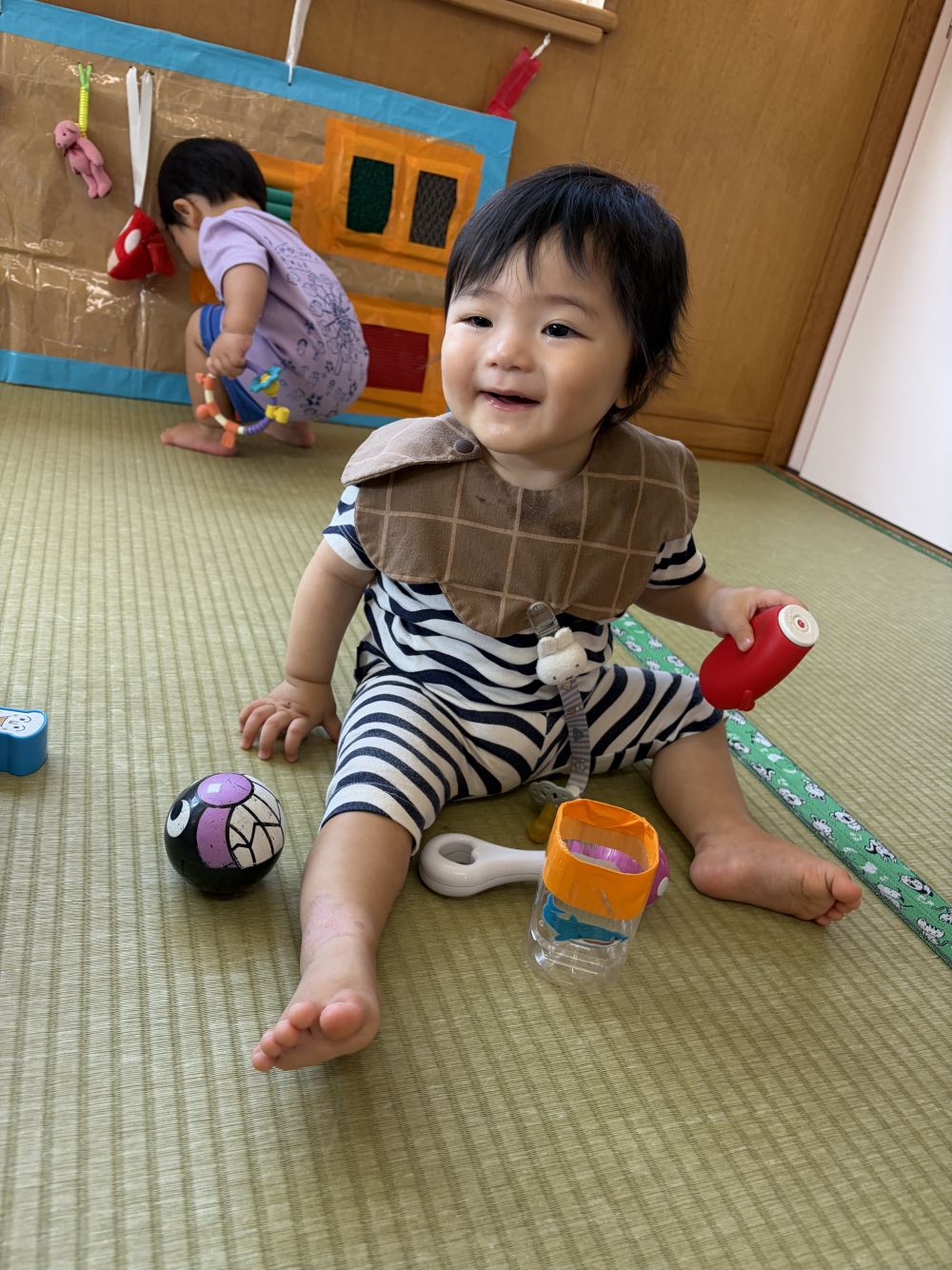 初めは涙が出てたけど、
少しずつ笑顔をみせてくれたMくん😊