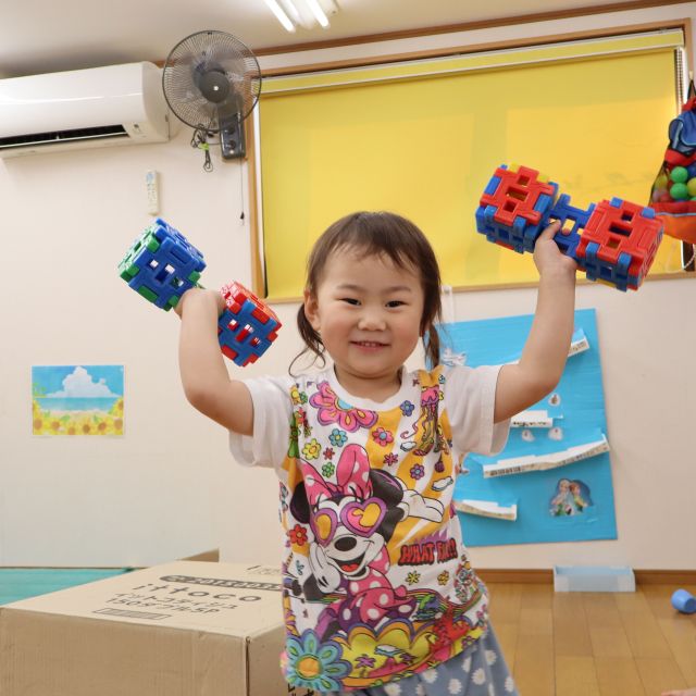 ブロックで筋トレ💪　＊1．2歳児＊