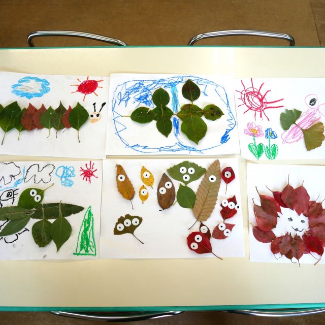 落ち葉アート①🍂　＊５歳児＊