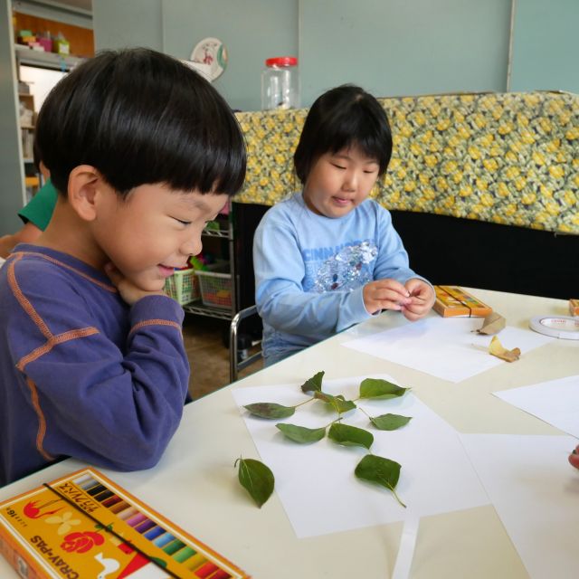 落ち葉アート②🍂　＊５歳児＊
